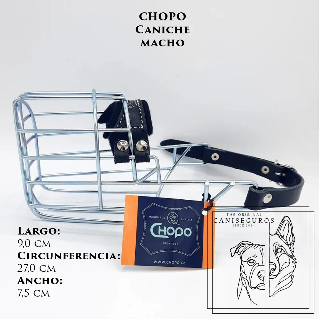 Bozal de alambre CHOPO Caniche Macho – CANISEGUROS