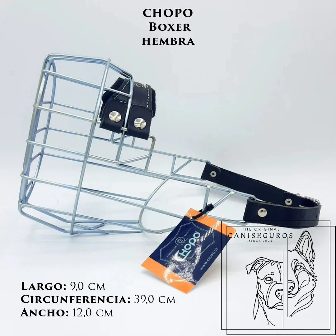 Bozal de alambre CHOPO Bóxer Hembra – CANISEGUROS