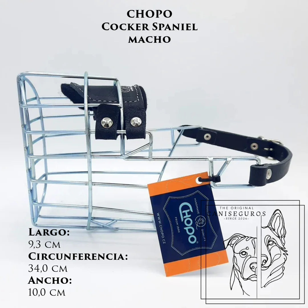Bozal de alambre CHOPO Cocker Spaniel Macho – CANISEGUROS
