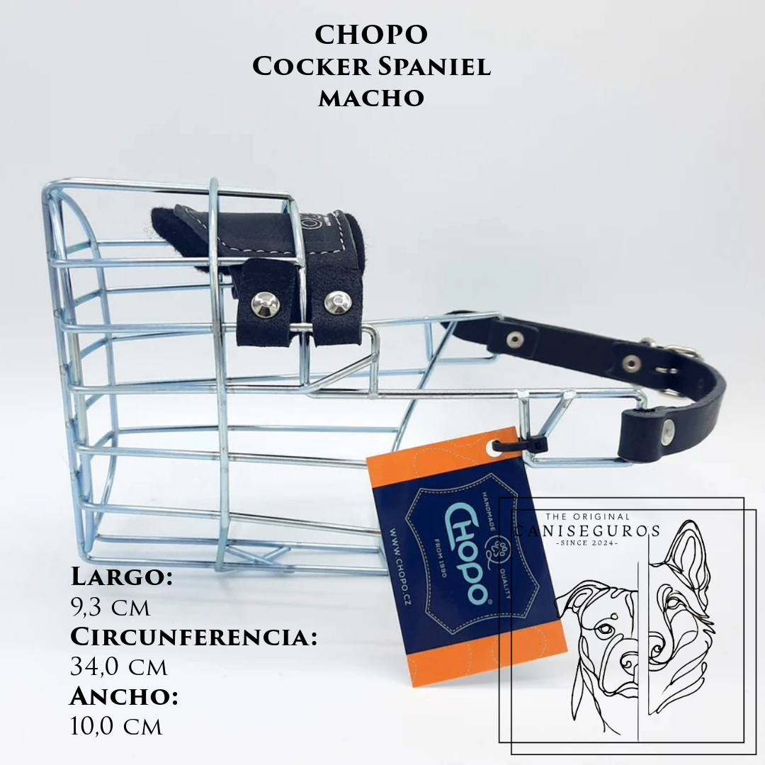 Bozal de alambre CHOPO Cocker Spaniel Macho – CANISEGUROS