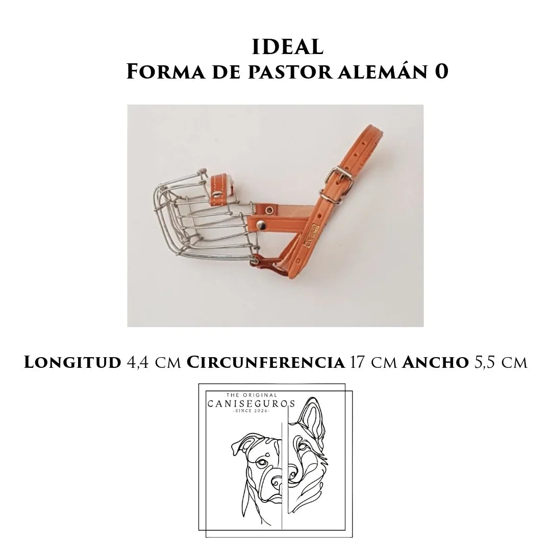 Bozal de alambre IDEAL Forma de Pastor Aleman 0 – CANISEGUROS