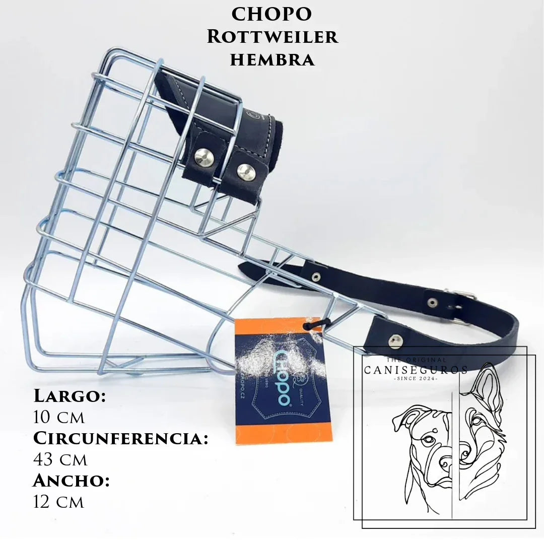 Bozal de alambre CHOPO Rottweiler Hembra – CANISEGUROS