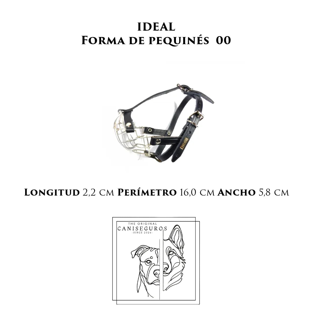 Bozal de alambre IDEAL Forma de Pequines 00 – CANISEGUROS