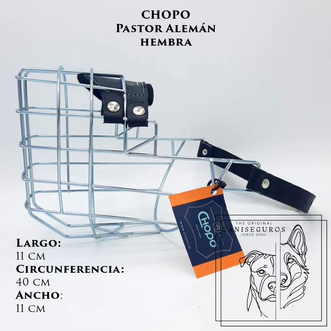 Bozal de alambre CHOPO Pastor Alemán Hembra – CANISEGUROS