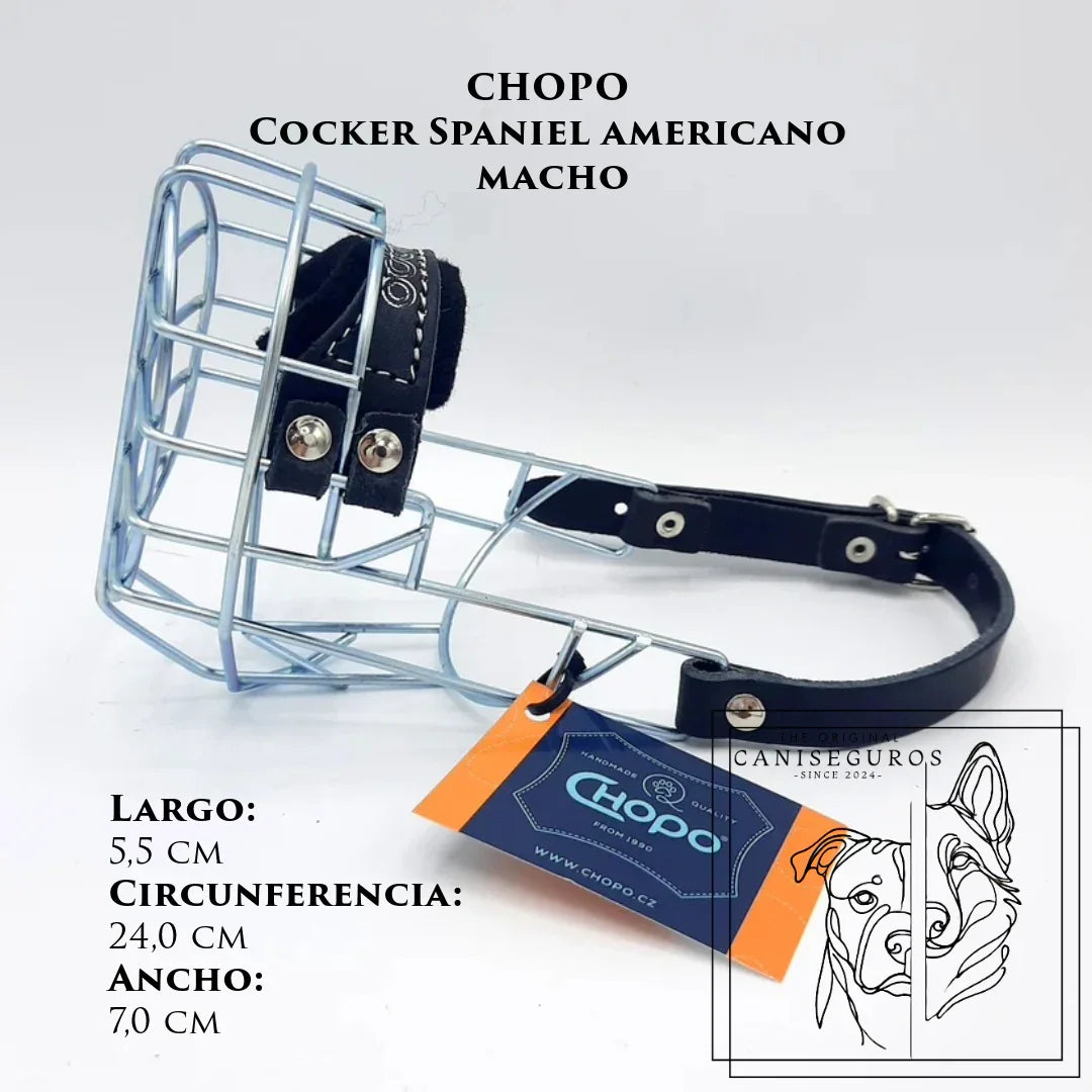 Bozal de alambre CHOPO Cocker Spaniel Americano Macho – CANISEGUROS