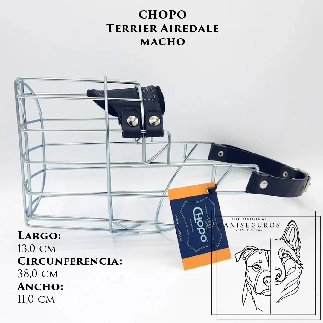 Bozal de alambre CHOPO Airedale Terrier Macho – CANISEGUROS