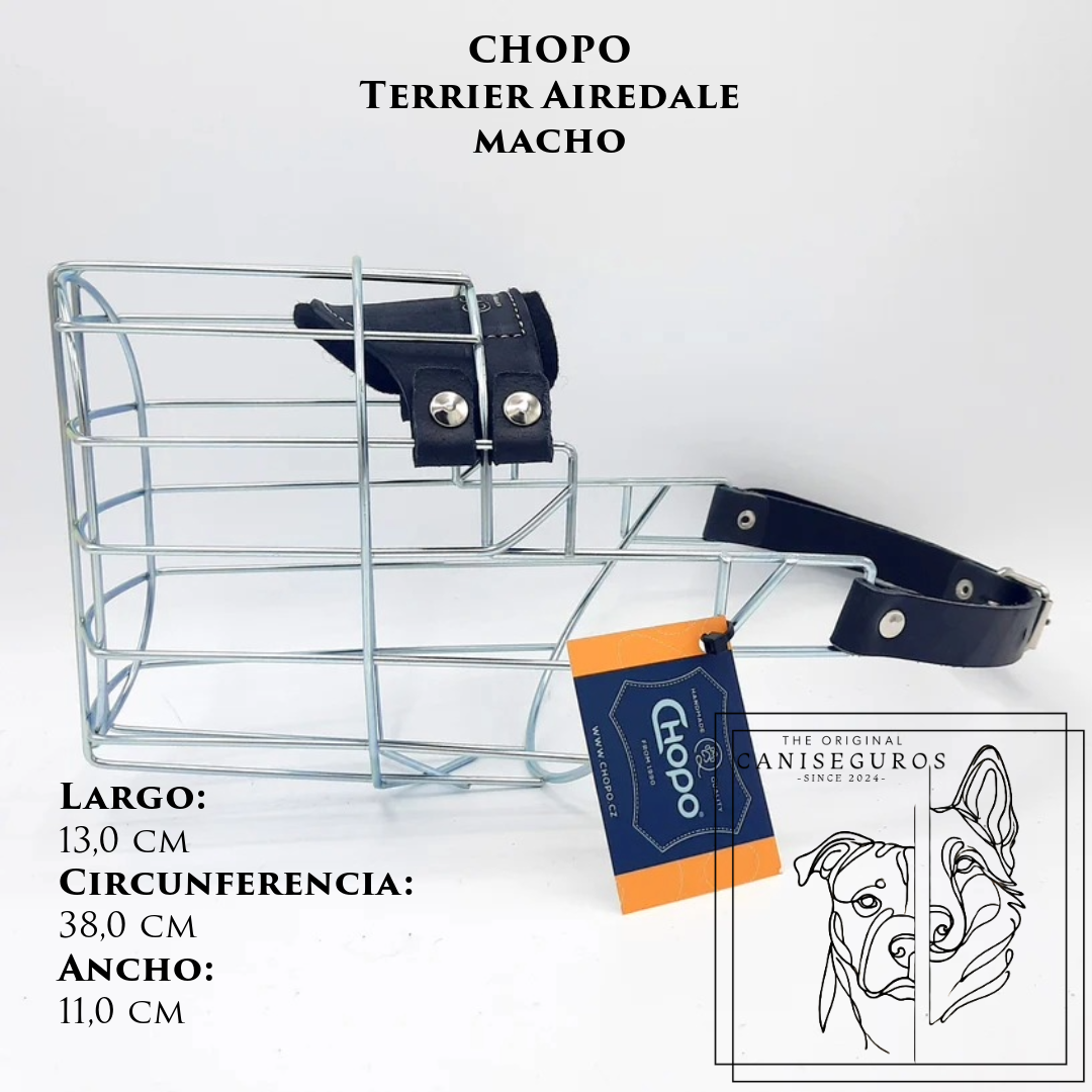 Bozal de alambre CHOPO Airedale Terrier Macho – CANISEGUROS