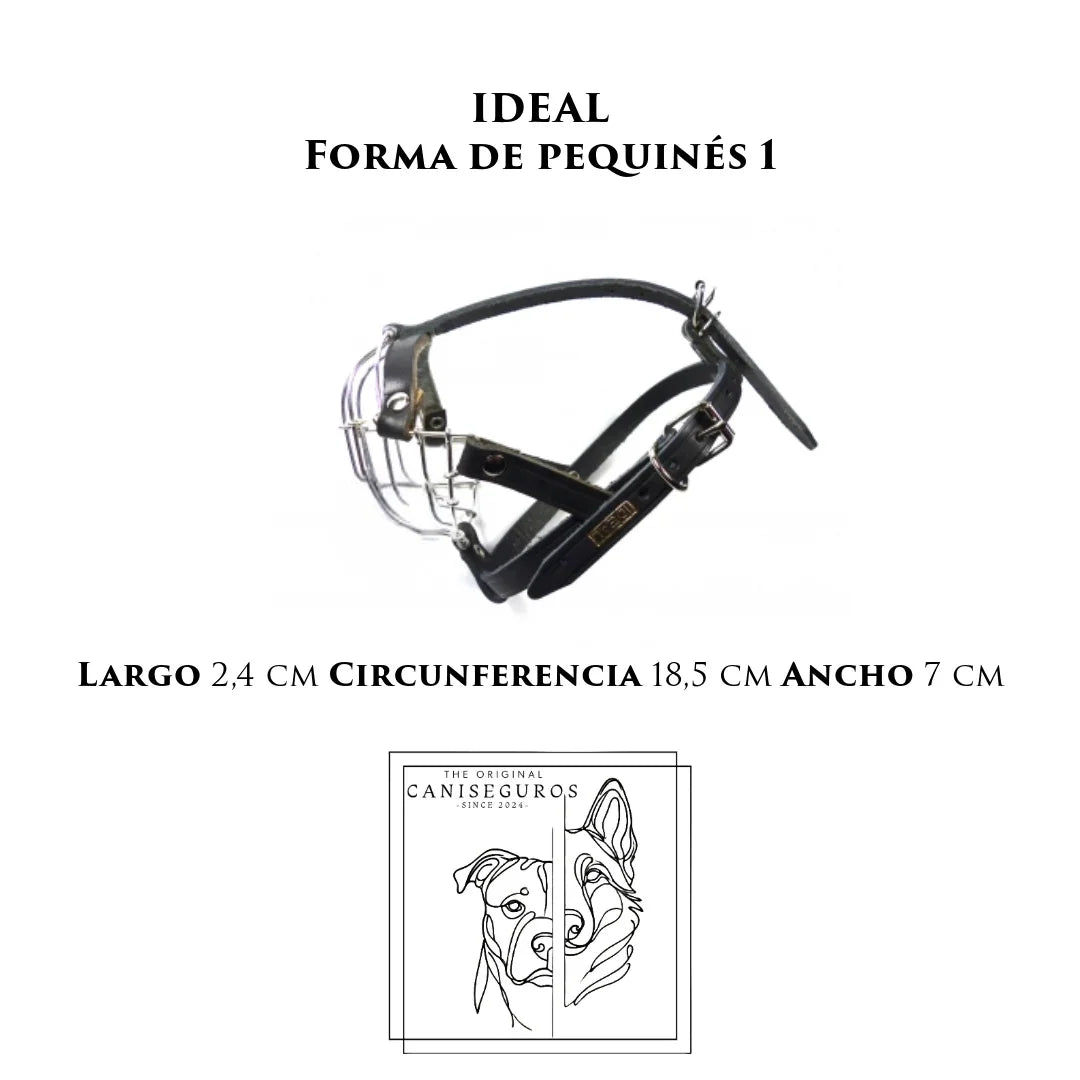Bozal de alambre IDEAL Forma de Pequines 1 – CANISEGUROS
