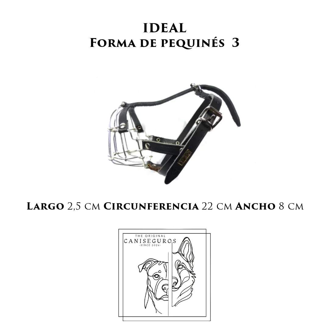 Bozal de alambre IDEAL Forma de Pequines 3 – CANISEGUROS