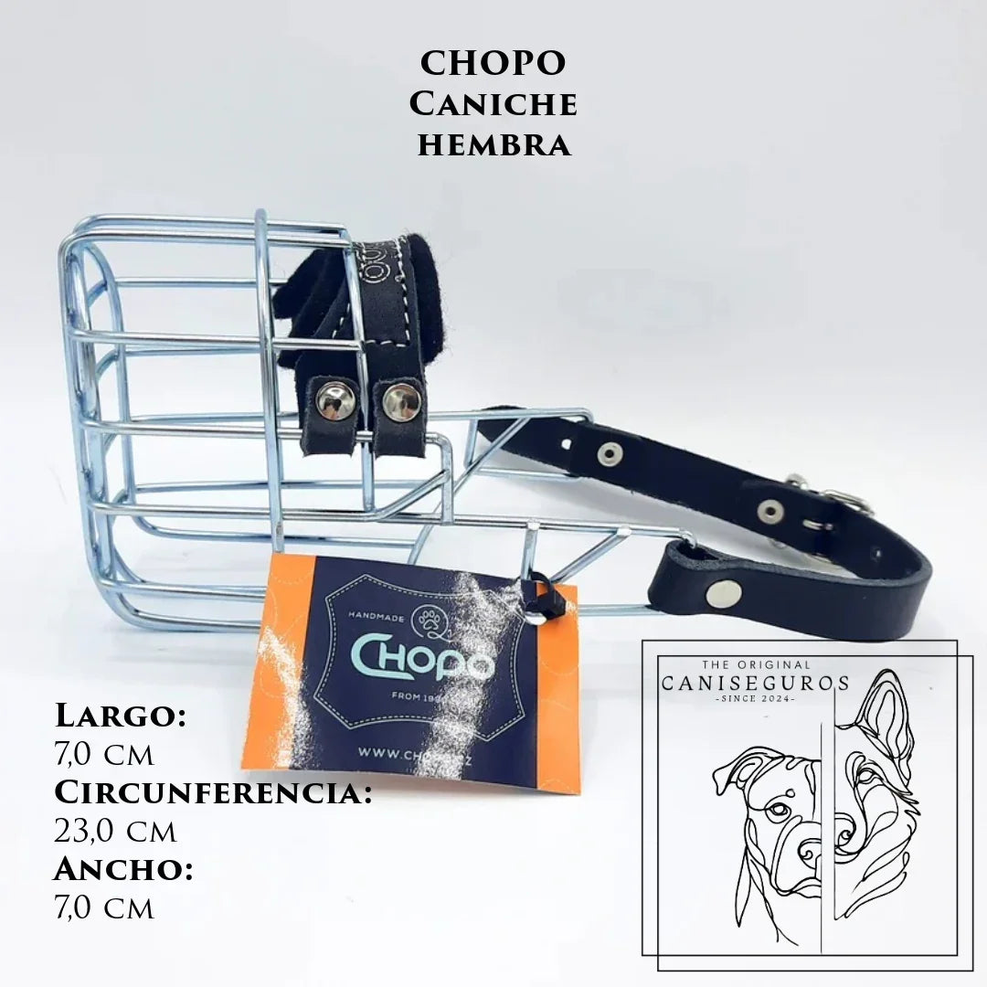 Bozal de alambre CHOPO Caniche Hembra – CANISEGUROS