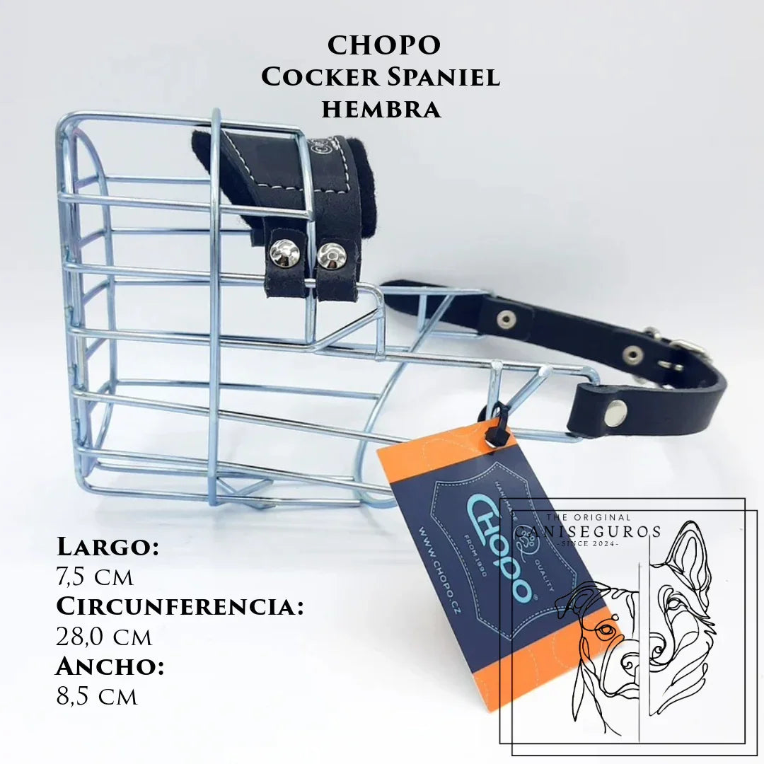 Bozal de alambre CHOPO Cocker Spaniel Hembra – CANISEGUROS