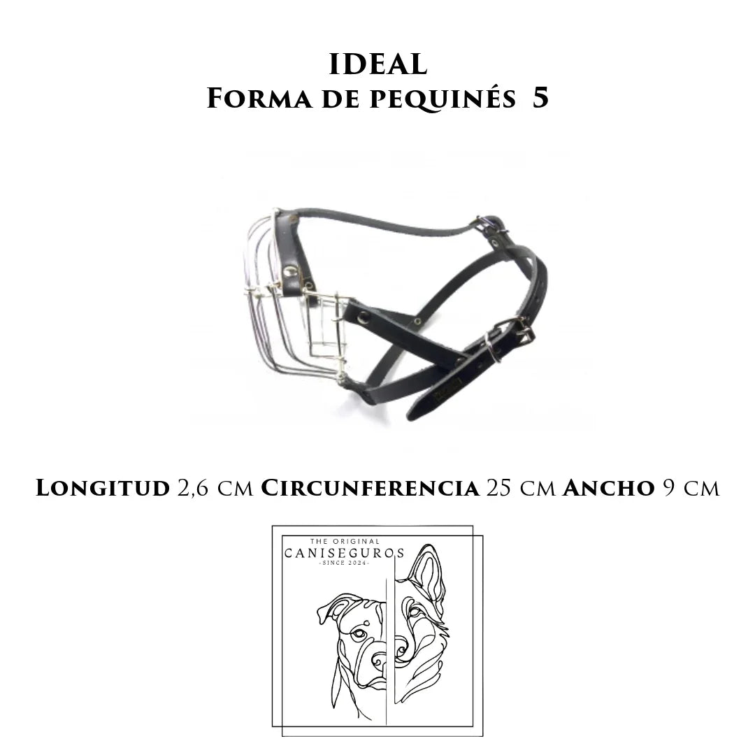 Bozal de alambre IDEAL Forma de Pequines 5 – CANISEGUROS