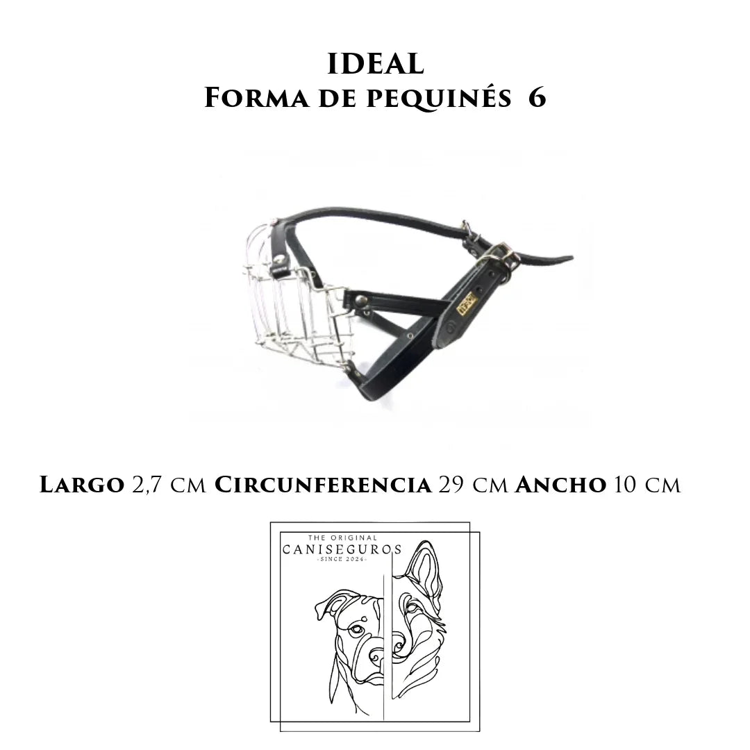 Bozal de alambre IDEAL Forma de Pequines 6 – CANISEGUROS