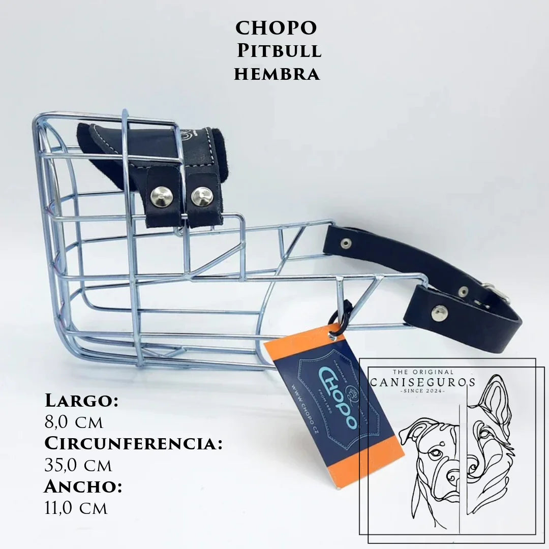 Bozal de alambre CHOPO Pitbull Hembra – CANISEGUROS