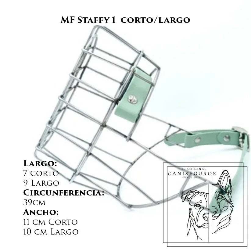 Bozal de alambre MF Staffy 1 corto/largo – CANISEGUROS