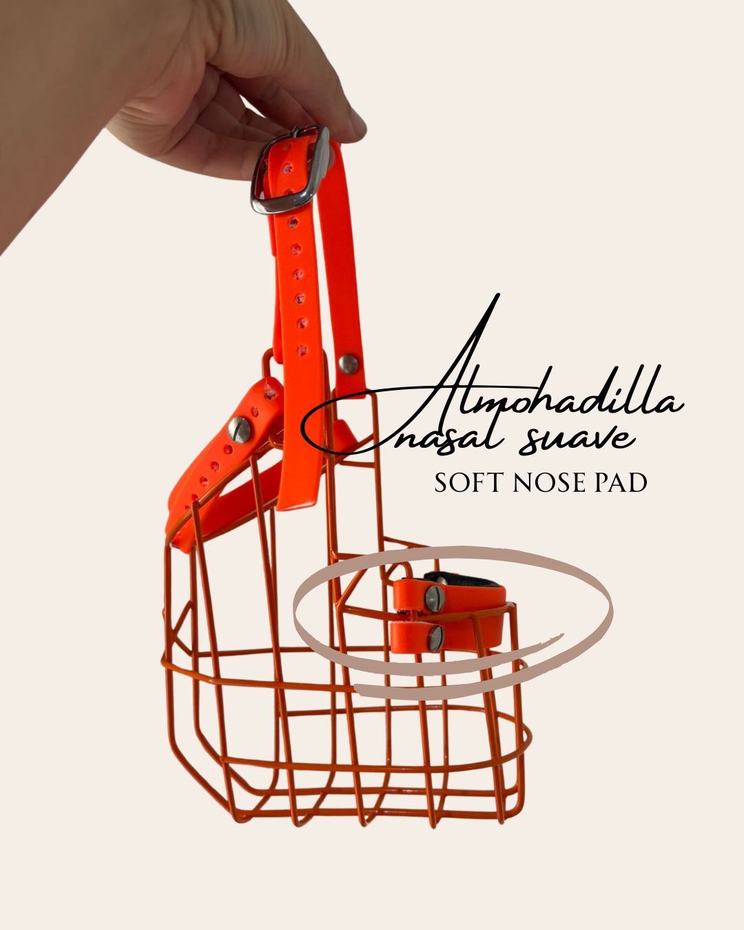 Almohadilla nasal suave - Bozal normal (25 mm de ancho) / Herraje negro – CANISEGUROS