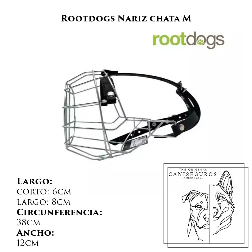 Bozal de alambre Rootdogs Nariz chata M – CANISEGUROS