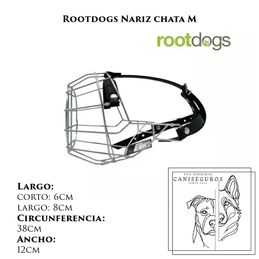 Bozal de alambre Rootdogs Nariz chata M – CANISEGUROS