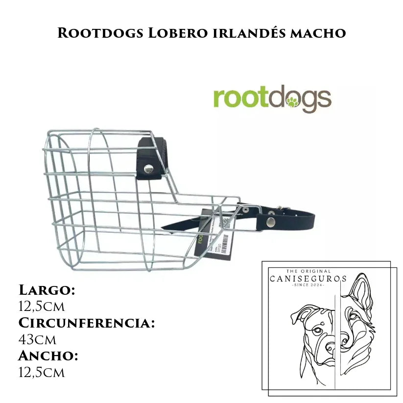 Bozal de alambre Rootdogs Lobero irlandés macho – CANISEGUROS