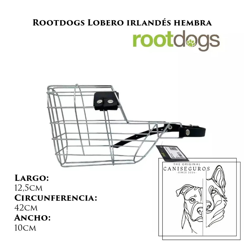 Bozal de alambre Rootdogs Lobero irlandés hembra – CANISEGUROS