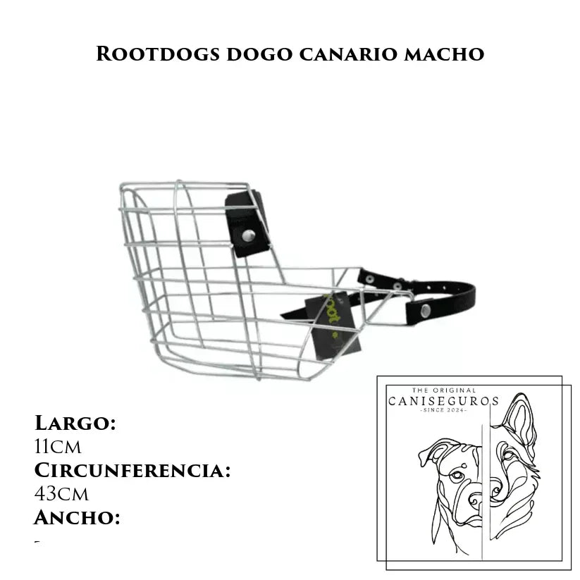 Bozal de alambre Rootdogs Dogo Canario macho – CANISEGUROS