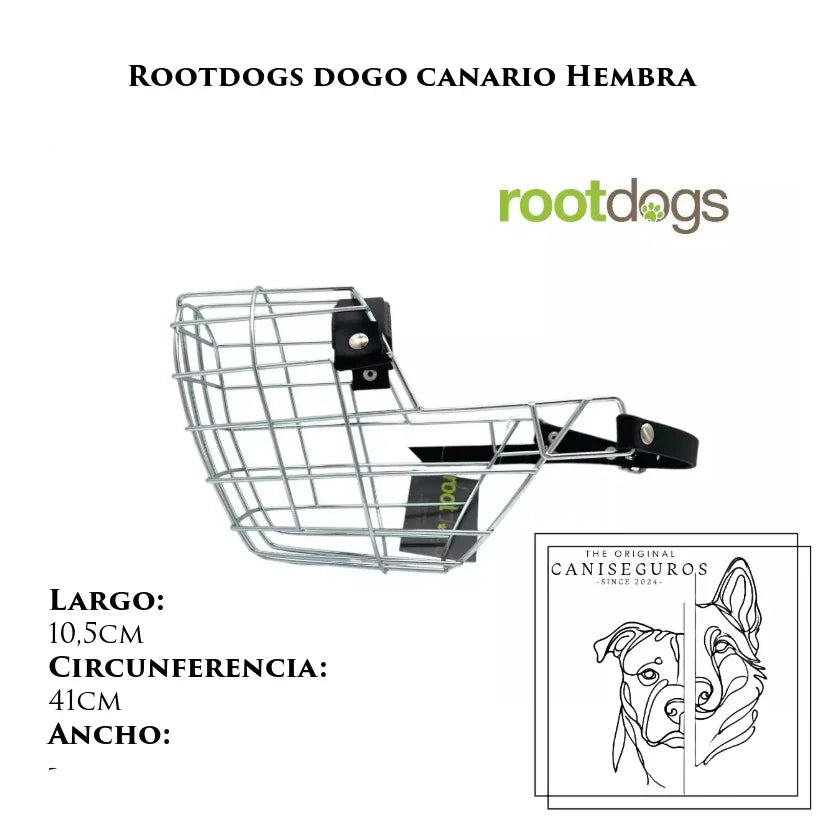 Bozal de alambre Rootdogs Dogo Canario hembra – CANISEGUROS