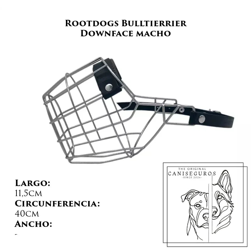 Bozal de alambre Rootdogs Bulterrier macho Downface – CANISEGUROS