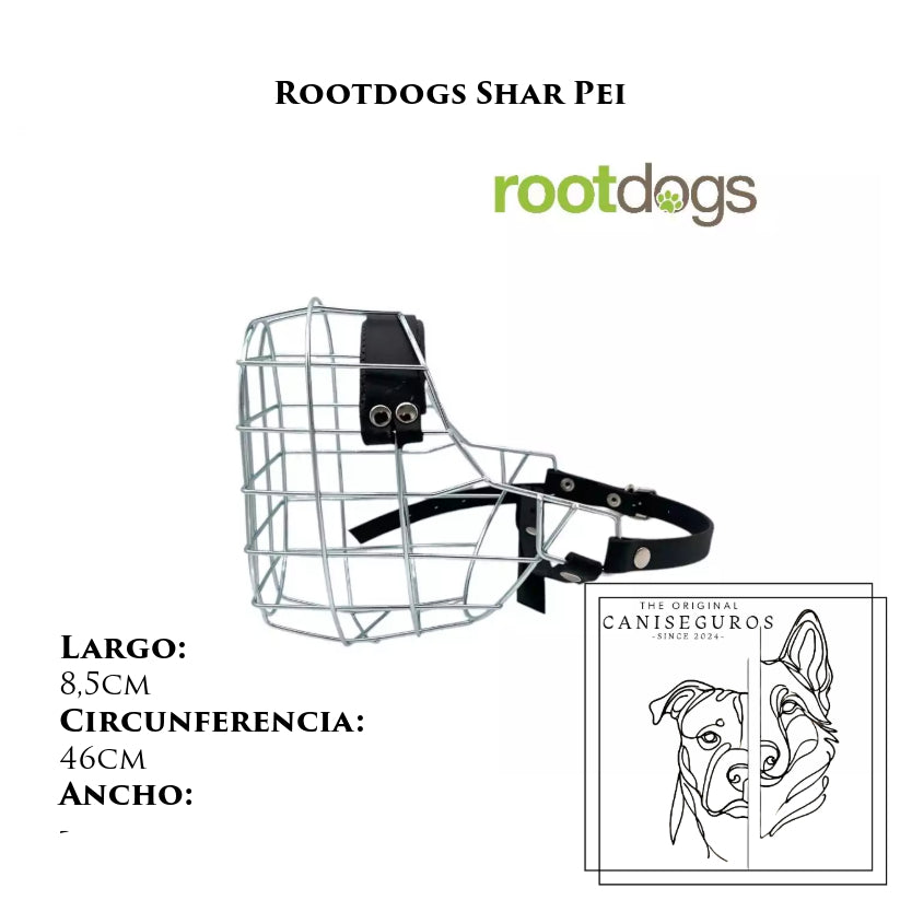 Bozal de alambre Rootdogs Shar Pei – CANISEGUROS