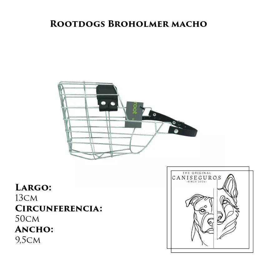 Bozal de alambre Rootdogs Broholmer macho – CANISEGUROS