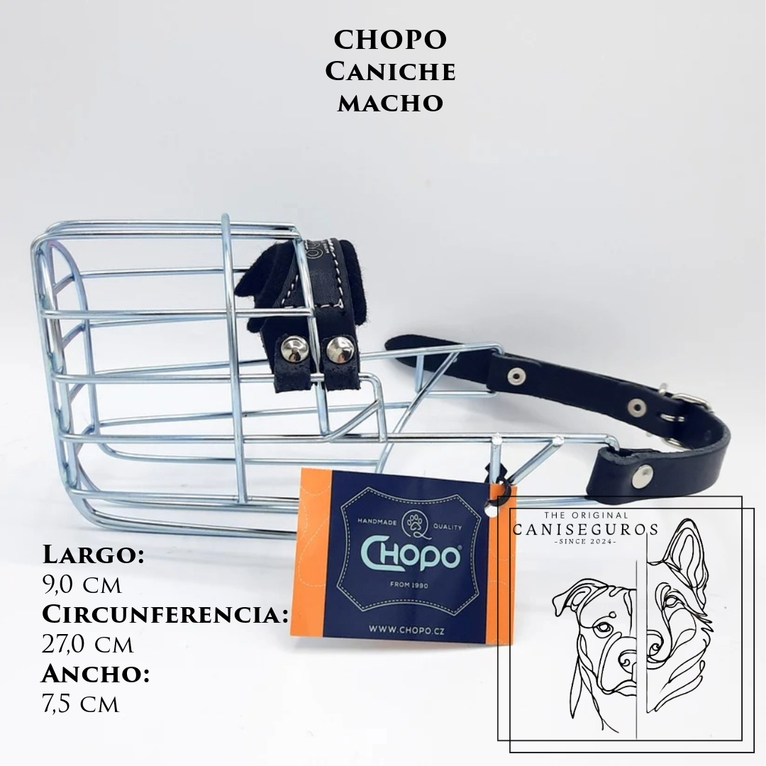 Bozal de alambre CHOPO Caniche Macho – CANISEGUROS