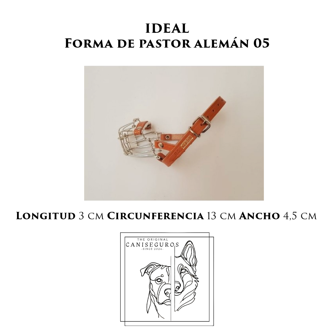 Bozal de alambre IDEAL Forma de Pastor Aleman 05 – CANISEGUROS