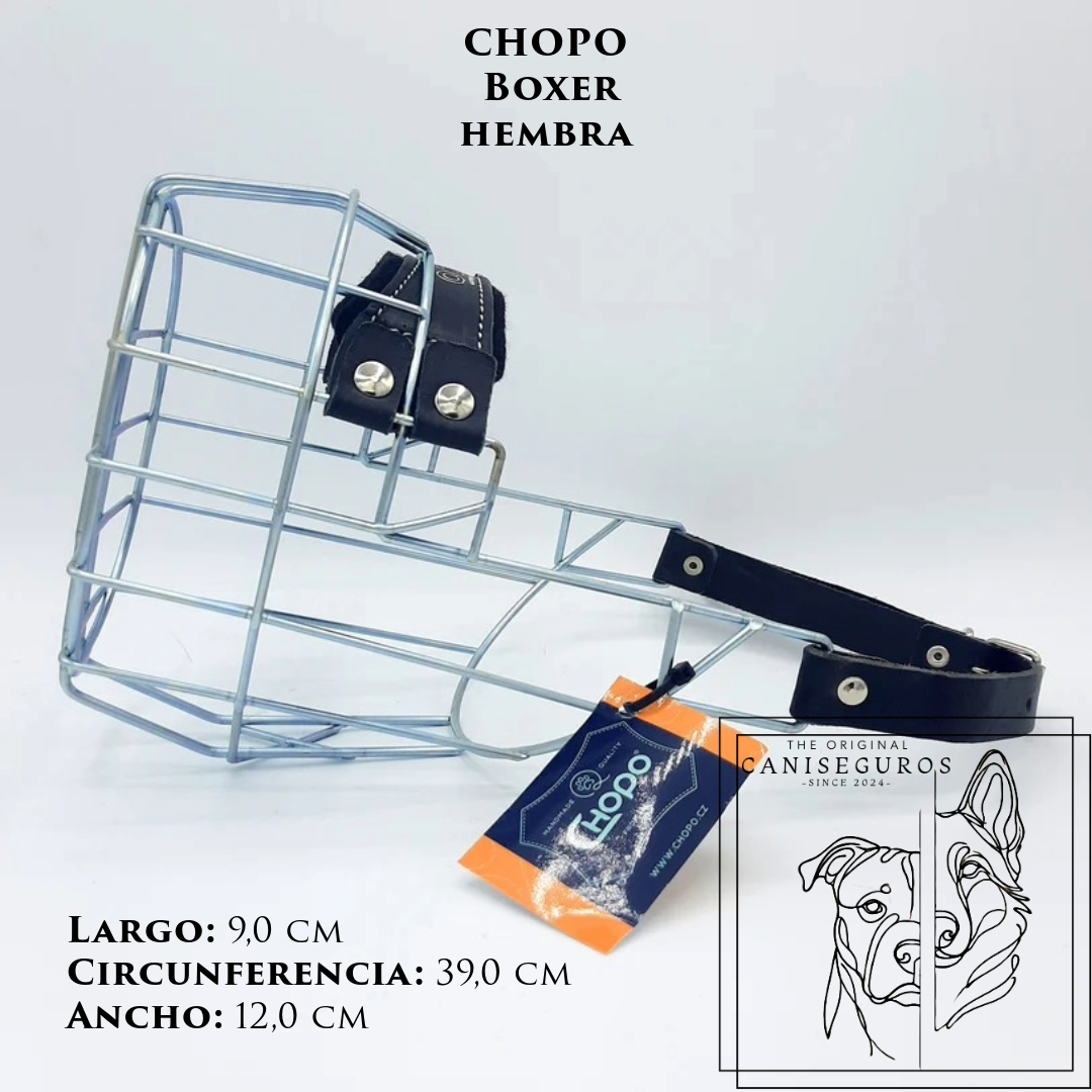Bozal de alambre CHOPO Bóxer Hembra – CANISEGUROS