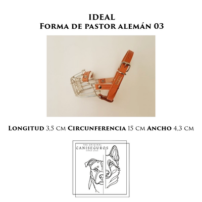 Bozal de alambre IDEAL Forma de Pastor Aleman 03 – CANISEGUROS