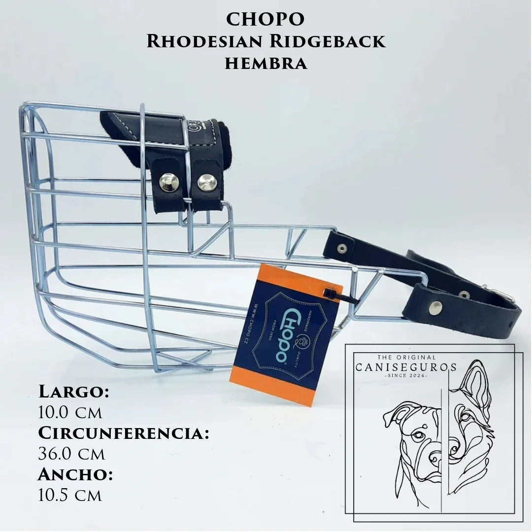 Bozal de alambre CHOPO Ridgeback Hembra – CANISEGUROS