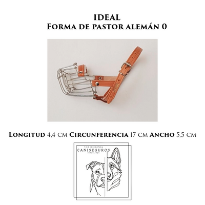 Bozal de alambre IDEAL Forma de Pastor Aleman 0 – CANISEGUROS