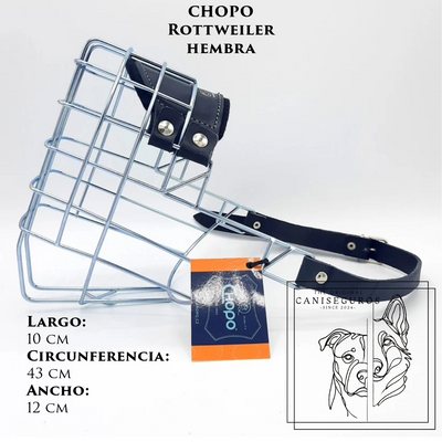 Bozal de alambre CHOPO Rottweiler Hembra – CANISEGUROS