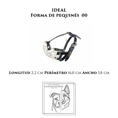 Bozal de alambre IDEAL Forma de Pequines 00 – CANISEGUROS