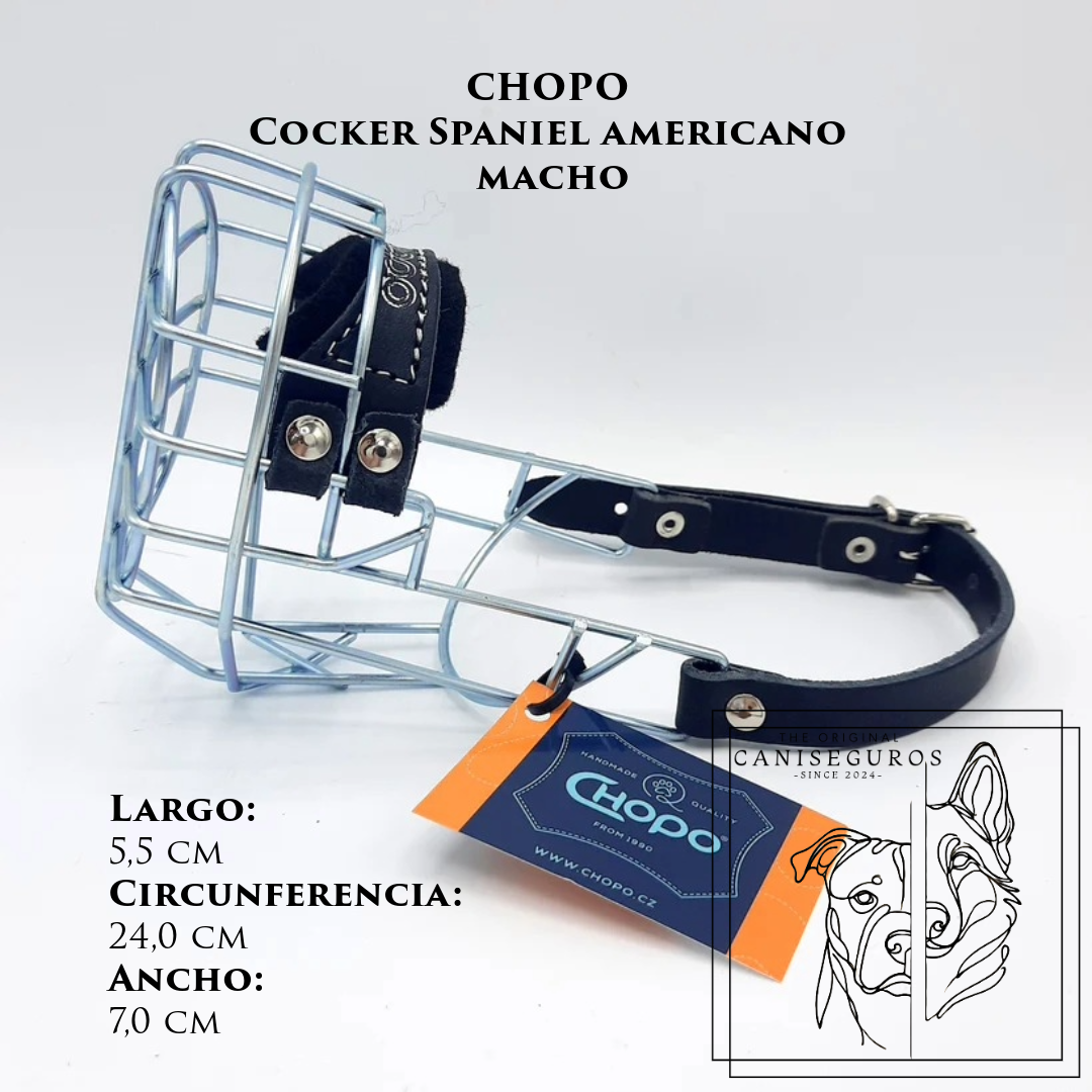 Bozal de alambre CHOPO Cocker Spaniel Americano Macho – CANISEGUROS