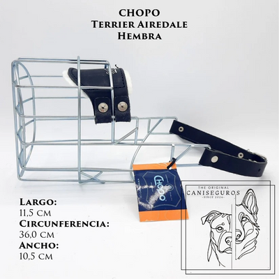 Bozal de alambre CHOPO Airedale Terrier Hembra – CANISEGUROS