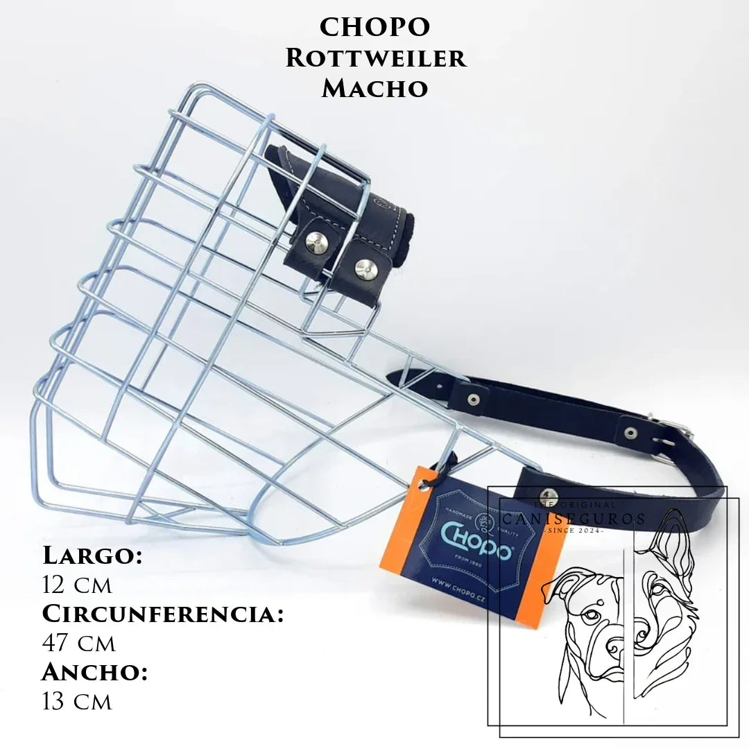 Bozal de alambre CHOPO Rottweiler Macho – CANISEGUROS
