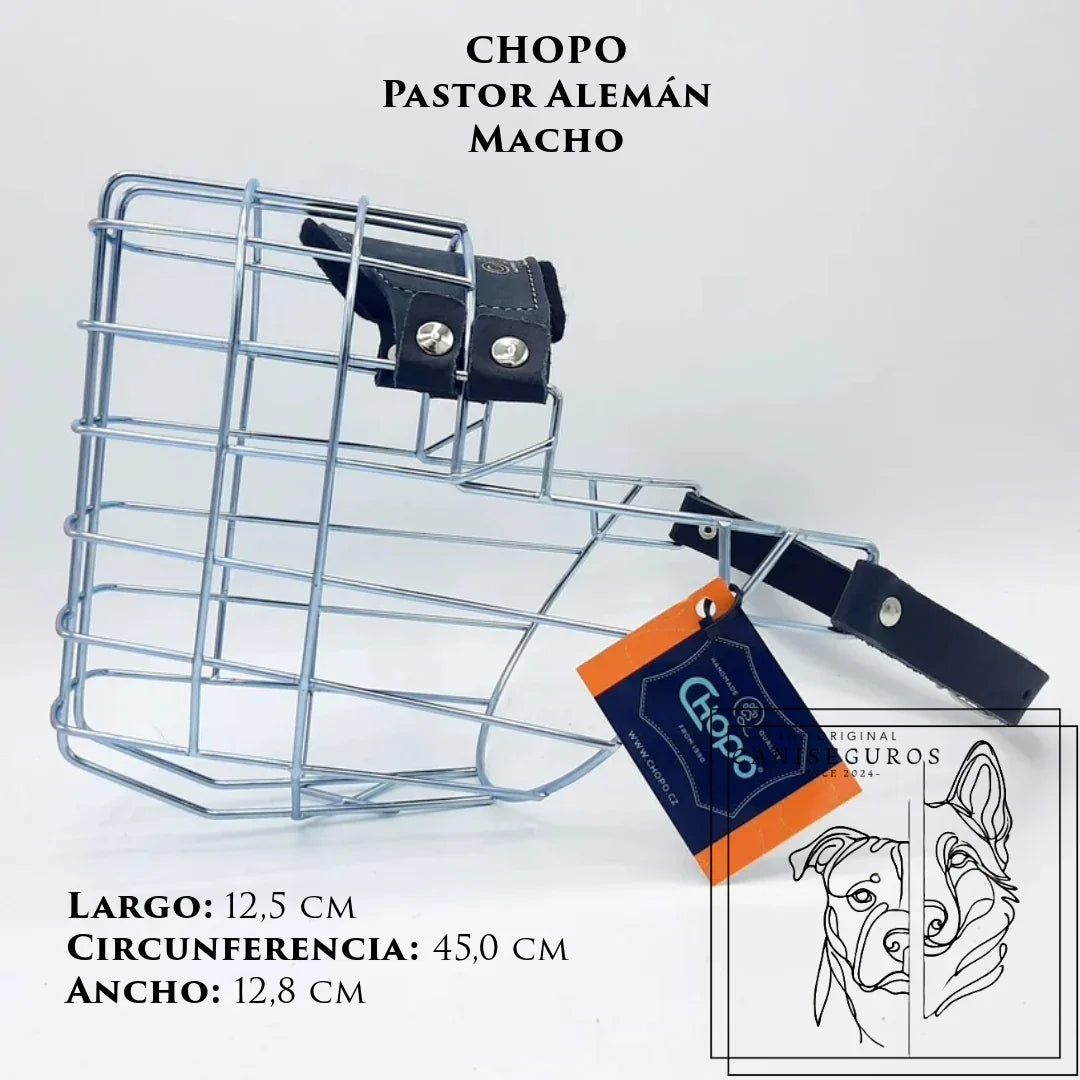 Bozal de alambre CHOPO Pastor Alemán Macho – CANISEGUROS