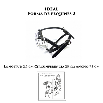 Bozal de alambre IDEAL Forma de Pequines 2 – CANISEGUROS
