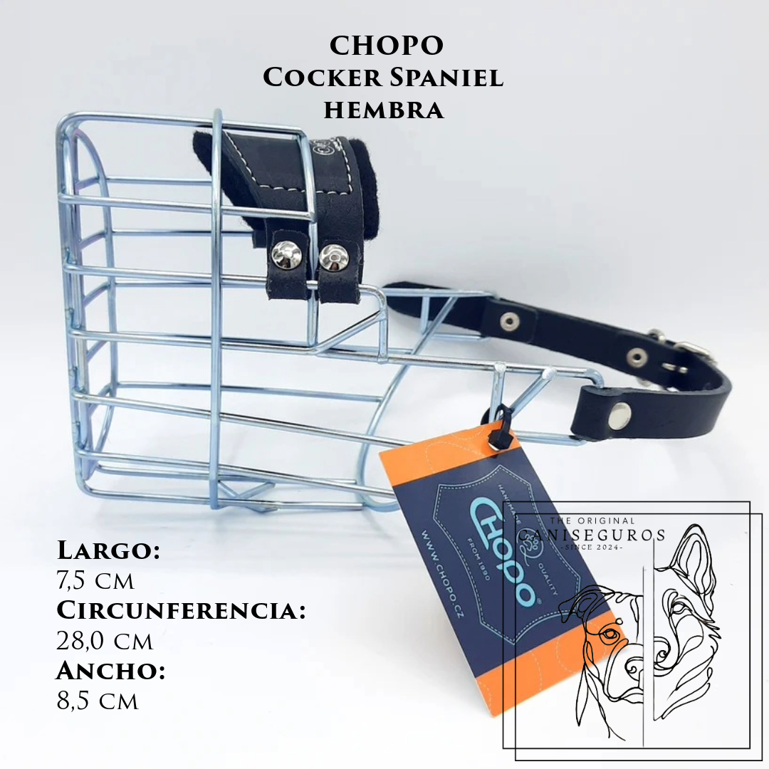 Bozal de alambre CHOPO Cocker Spaniel Hembra – CANISEGUROS