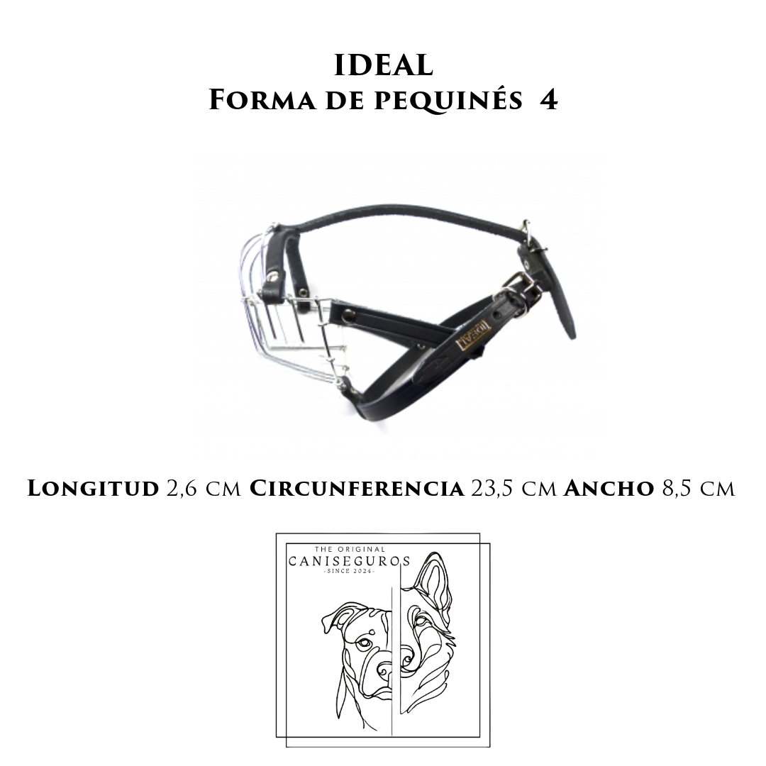 Bozal de alambre IDEAL Forma de Pequines 4 – CANISEGUROS