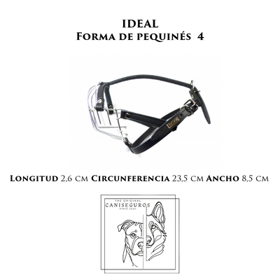 Bozal de alambre IDEAL Forma de Pequines 4 – CANISEGUROS