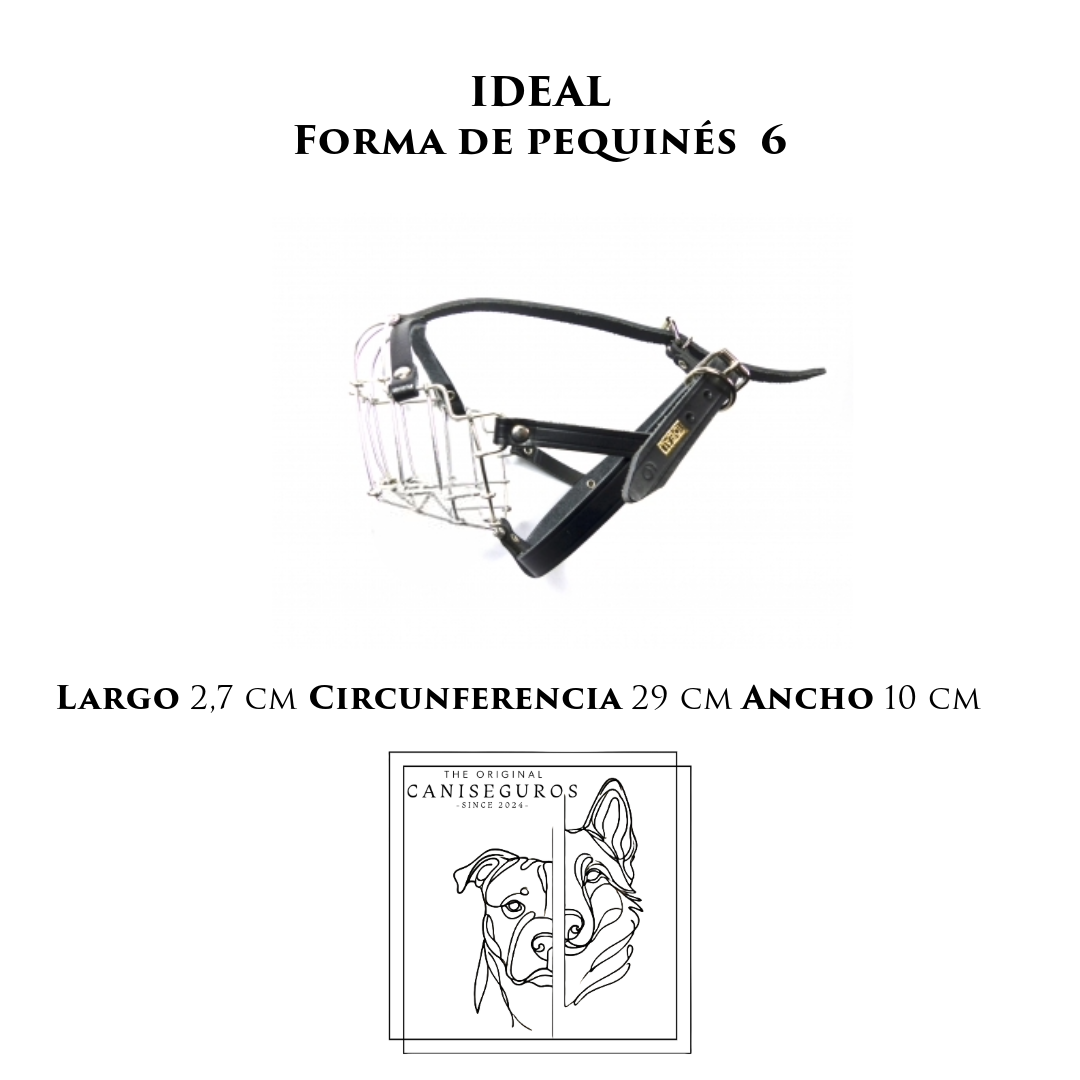 Bozal de alambre IDEAL Forma de Pequines 6 – CANISEGUROS