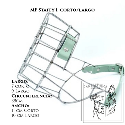 Bozal de alambre MF Staffy 1 corto/largo – CANISEGUROS