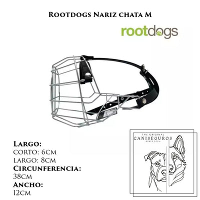 Bozal de alambre Rootdogs Nariz chata M – CANISEGUROS