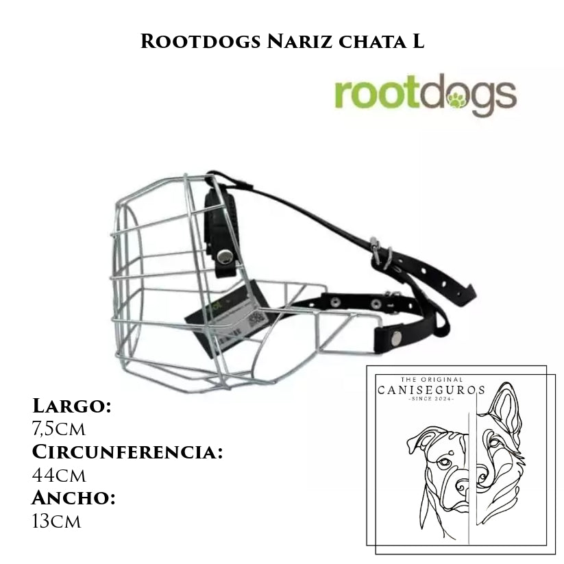 Bozal de alambre Rootdogs Nariz chata L – CANISEGUROS