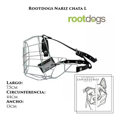 Bozal de alambre Rootdogs Nariz chata L – CANISEGUROS